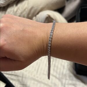 Elegant Silver Tennis Bracelet